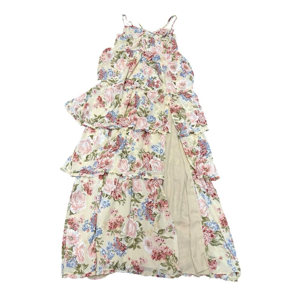 Petal & Pup Mito Floral Tiered Corset Maxi Dress XL High Low Romantic - Picture 8 of 12
